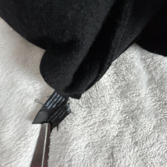 Club Monaco Womens Black Lace Insert Sweater Small Pullover 3/4 Sleeve Casual - Picture 4 of 7